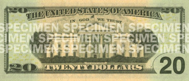 Security ribbon detail on $100